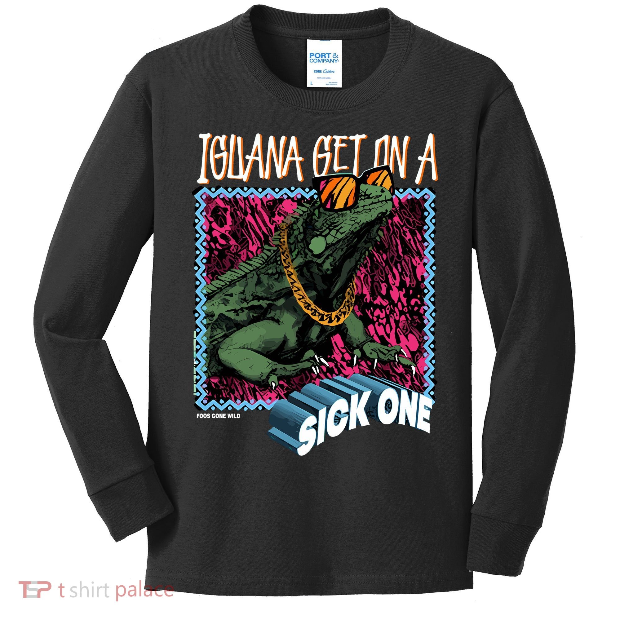 Iguana Get On A Sick One Kids Long Sleeve Shirt