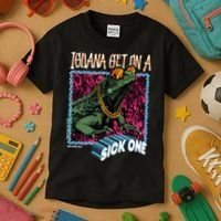 Iguana Get On A Sick One Kids T-Shirt thumb 3