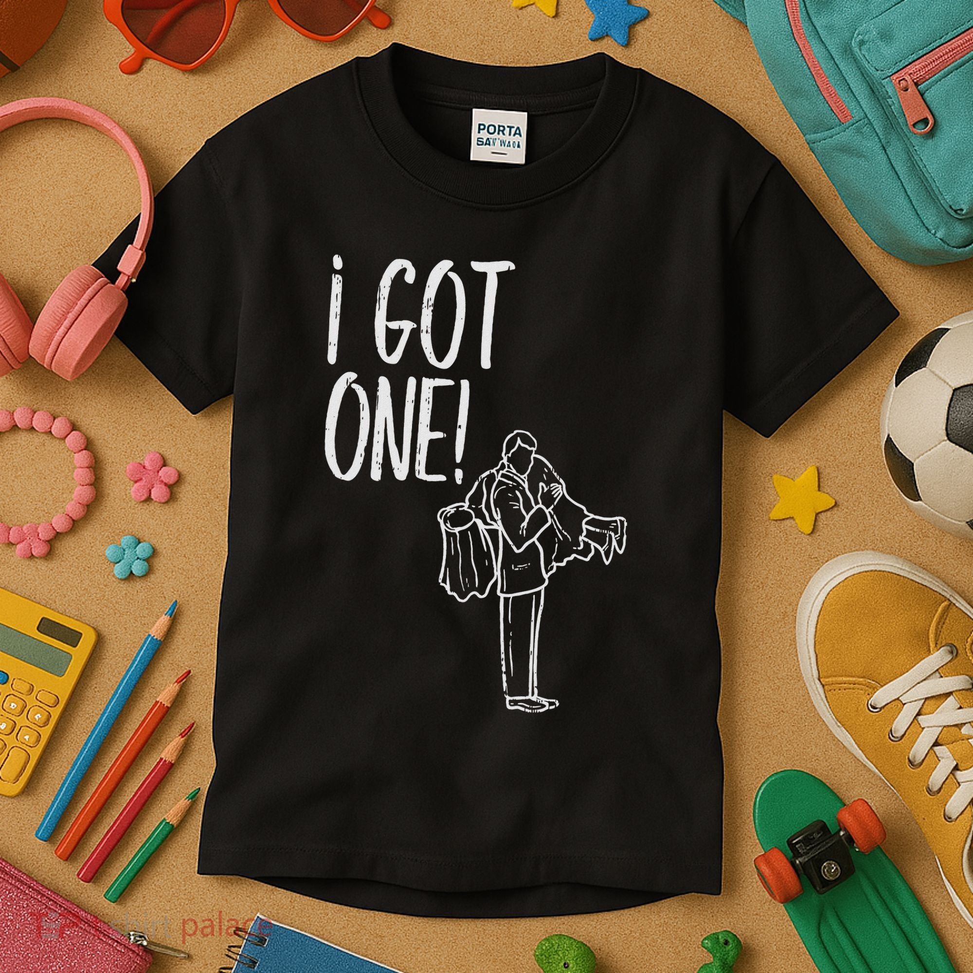 I Got One Groom Carrying Bride Bachelors Party Gift Kids T-Shirt