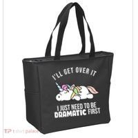 I'll Get Over It I Just Need To Be Dramatic First Funny Unicorn Tote Bag thumb 2