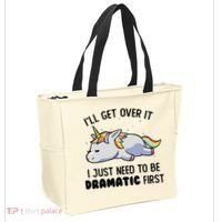 ILl Get Over It I Just Need To Be Dramatic First Unicorn Tote Bag thumb 2