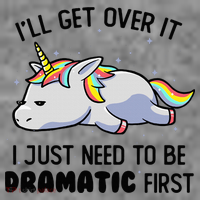 ILl Get Over It I Just Need To Be Dramatic First Unicorn Toddler Hoodie thumb 2