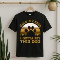 I Gotta Pet This Dog Hold My Beer Vintage T-Shirt thumb 2