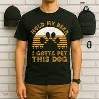 I Gotta Pet This Dog Hold My Beer Vintage T-Shirt thumb 6