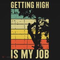 I Get Paid To Get High Tree Climbing Joke Tree Work Arborist Apron thumb 3