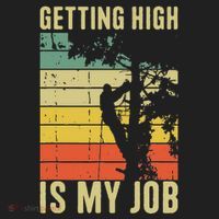 I Get Paid To Get High Tree Climbing Joke Tree Work Arborist Golf Towel thumb 3