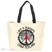 I Got Peaceful Easy Feeling Hippie Peaceful Tote Bag thumb 0