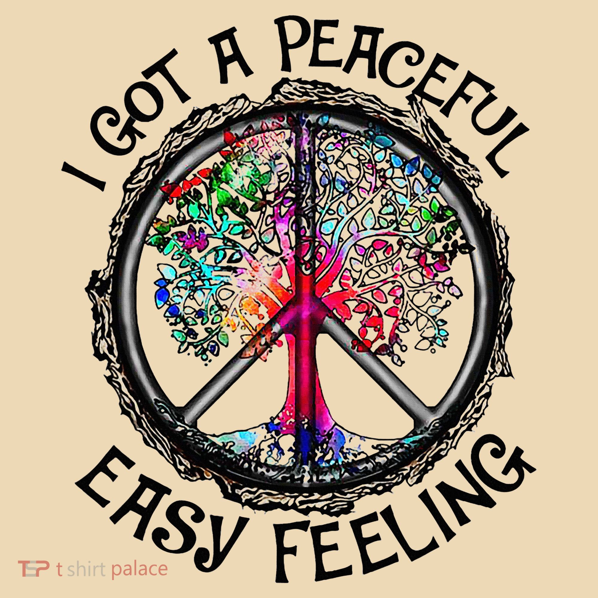 I Got Peaceful Easy Feeling Hippie Peaceful Tote Bag