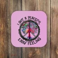 I Got Peaceful Easy Feeling Hippie Peaceful Coaster thumb 0
