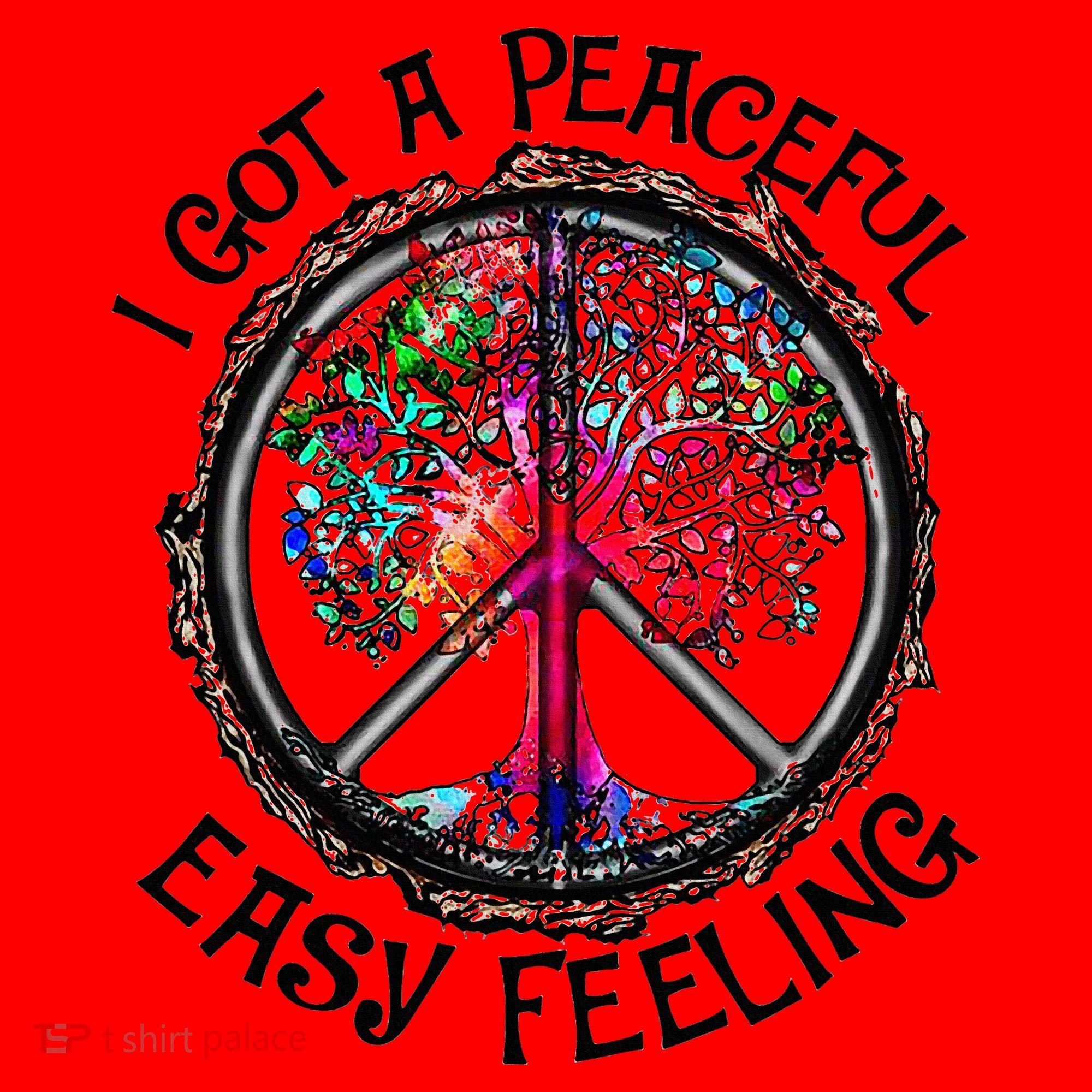 I Got Peaceful Easy Feeling Hippie Peaceful Santa Hat