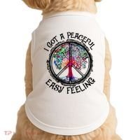 I Got Peaceful Easy Feeling Hippie Peaceful Doggie Tank thumb 0