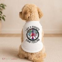 I Got Peaceful Easy Feeling Hippie Peaceful Doggie Tank thumb 2