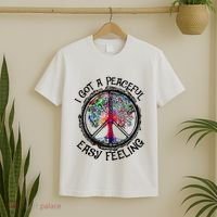 I Got Peaceful Easy Feeling Hippie Peaceful T-Shirt thumb 2