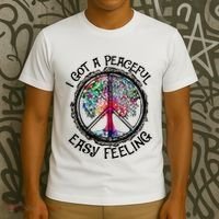 I Got Peaceful Easy Feeling Hippie Peaceful T-Shirt thumb 3