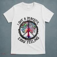 I Got Peaceful Easy Feeling Hippie Peaceful T-Shirt thumb 5