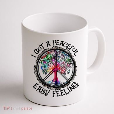 I Got Peaceful Easy Feeling Hippie Peaceful Coffee Mug back