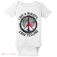I Got Peaceful Easy Feeling Hippie Peaceful Baby Bodysuit thumb 0