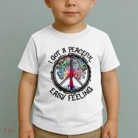 I Got Peaceful Easy Feeling Hippie Peaceful Toddler T-Shirt thumb 2
