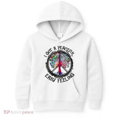 I Got Peaceful Easy Feeling Hippie Peaceful Kids Hoodie
