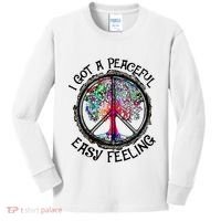 I Got Peaceful Easy Feeling Hippie Peaceful Kids Long Sleeve Shirt thumb 0