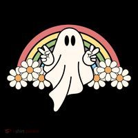 I Ghost People All Year Long Halloween Rainbow Coffee Mug thumb 5