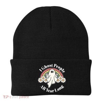 I Ghost People All Year Long Halloween Rainbow Beanie