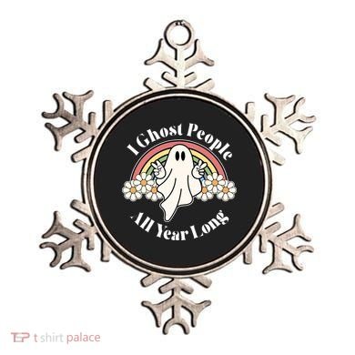 I Ghost People All Year Long Halloween Rainbow Ornament