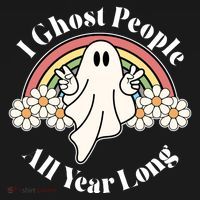 I Ghost People All Year Long Halloween Rainbow Visor thumb 3