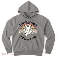 I Ghost People All Year Long Halloween Rainbow Hoodie thumb 0