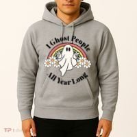 I Ghost People All Year Long Halloween Rainbow Hoodie thumb 2
