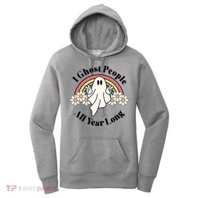 I Ghost People All Year Long Halloween Rainbow Women's Hoodie