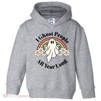 I Ghost People All Year Long Halloween Rainbow Toddler Hoodie thumb 0