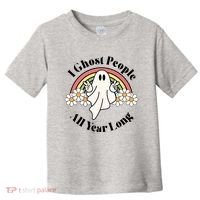 I Ghost People All Year Long Halloween Rainbow Toddler T-Shirt thumb 0