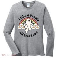 I Ghost People All Year Long Halloween Rainbow Women's Long Sleeve Shirt thumb 0