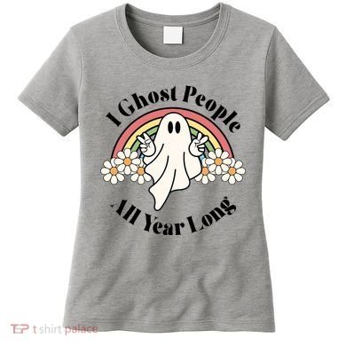 I Ghost People All Year Long Halloween Rainbow Women's T-Shirt