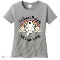 I Ghost People All Year Long Halloween Rainbow Women's T-Shirt thumb 0