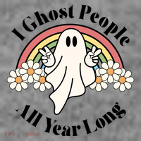 I Ghost People All Year Long Halloween Rainbow Women's T-Shirt thumb 6
