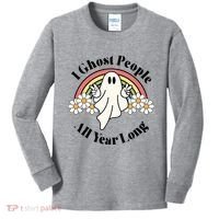 I Ghost People All Year Long Halloween Rainbow Kids Long Sleeve Shirt thumb 0