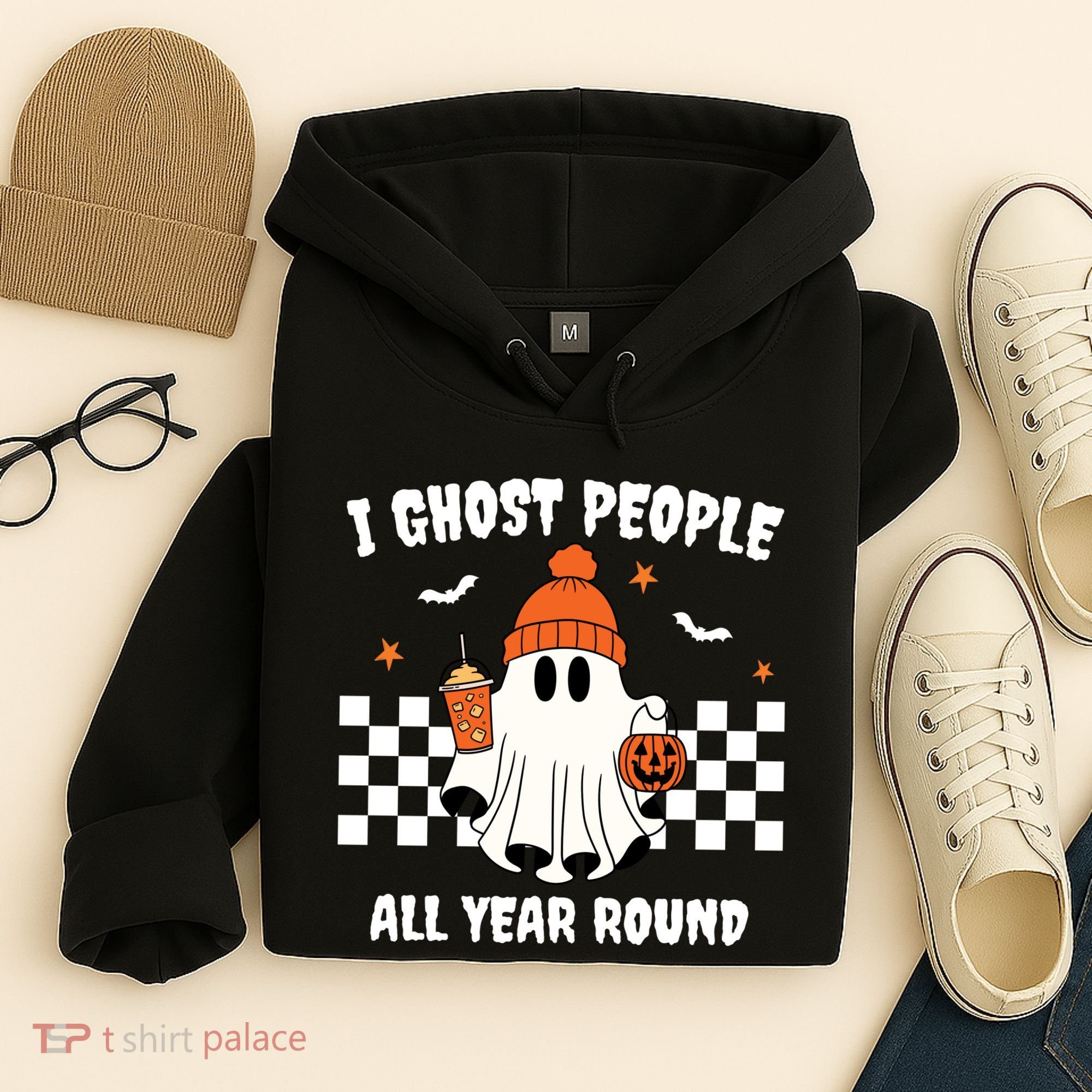 I Ghost People All Year Round Halloween Funny Hoodie
