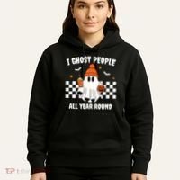 I Ghost People All Year Round Halloween Funny Hoodie thumb 5