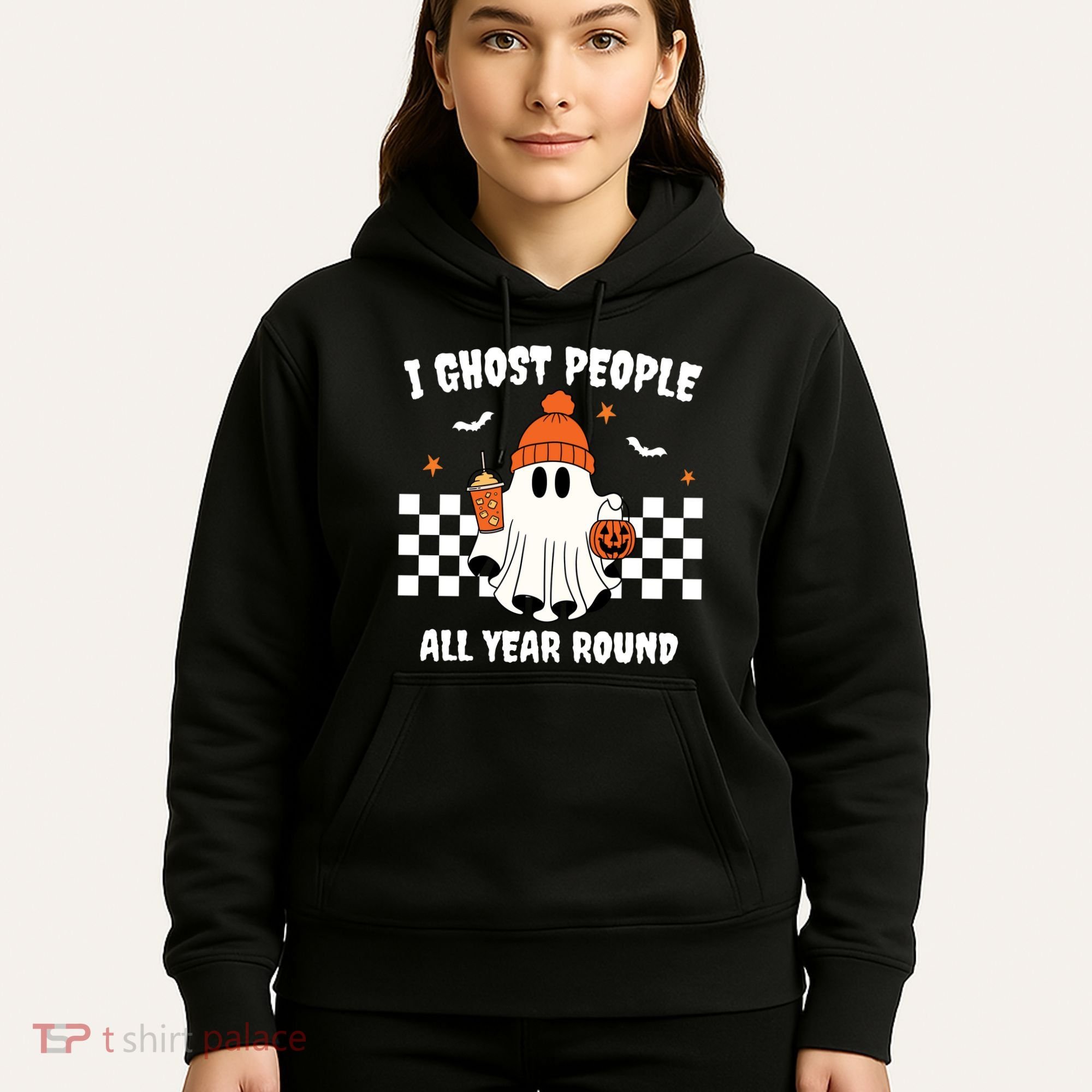 I Ghost People All Year Round Halloween Funny Hoodie
