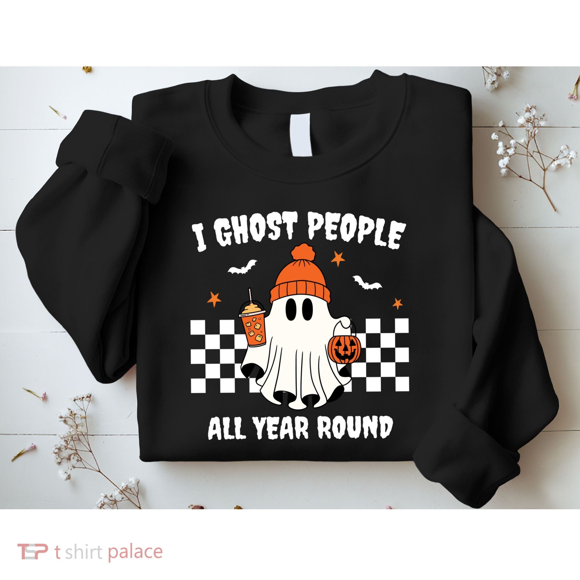 I Ghost People All Year Round Halloween Funny Sweatshirt
