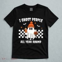I Ghost People All Year Round Halloween Funny T-Shirt thumb 5