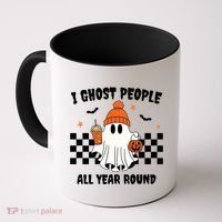 I Ghost People All Year Round Halloween Funny Coffee Mug thumb 0