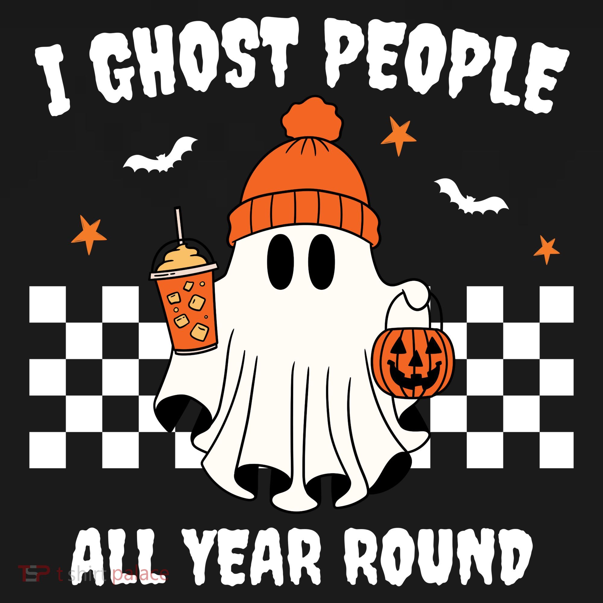 I Ghost People All Year Round Halloween Funny Coaster