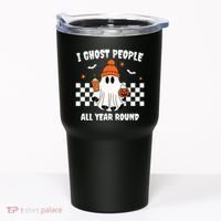 I Ghost People All Year Round Halloween Funny Tumbler thumb 0