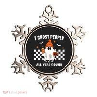 I Ghost People All Year Round Halloween Funny Ornament thumb 0