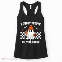 I Ghost People All Year Round Halloween Funny Women's Tank Top thumb 0