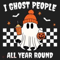 I Ghost People All Year Round Halloween Funny Hat thumb 2