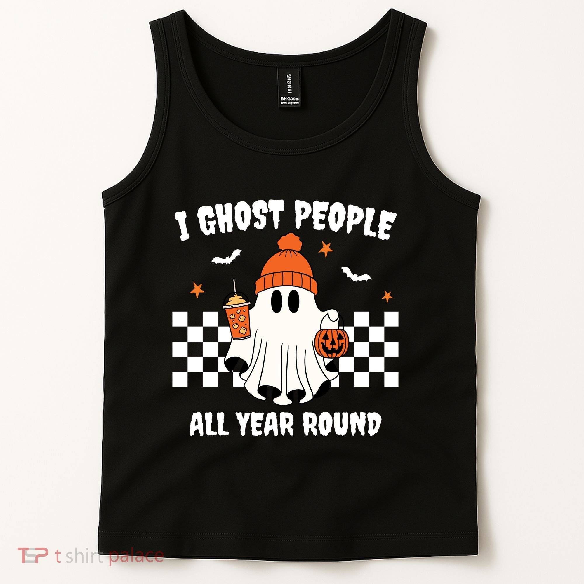 I Ghost People All Year Round Halloween Funny Tank Top